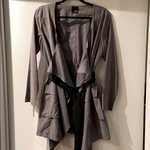 Jackets & Blazers - Grey Wrap jacket soft flexible fabric
